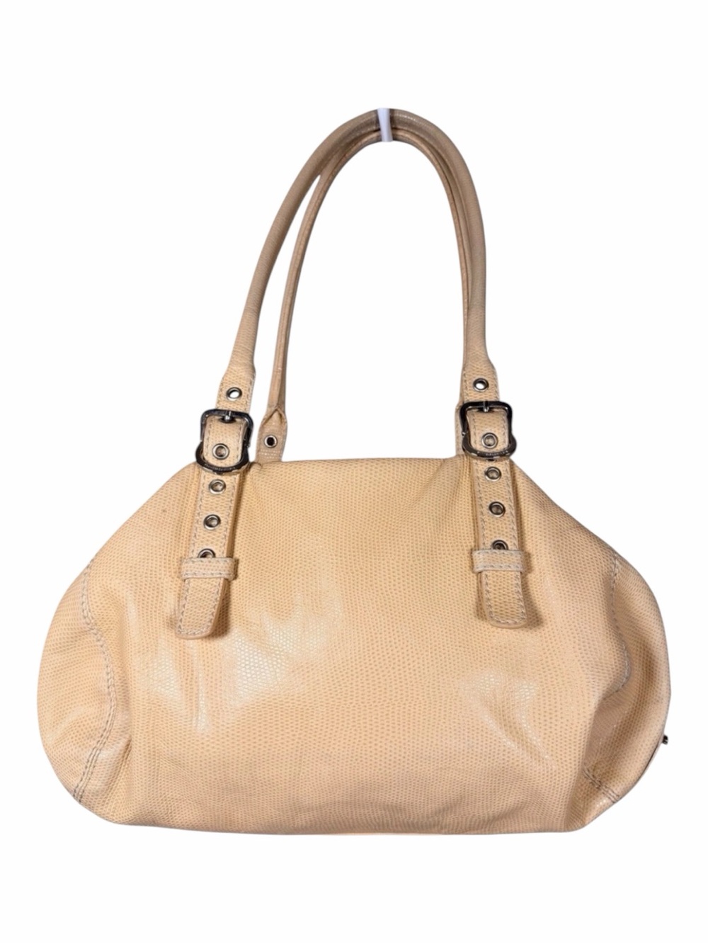 Francesca Biasia Y2K Leather Hobo Shoulder Bag Tan Buckle